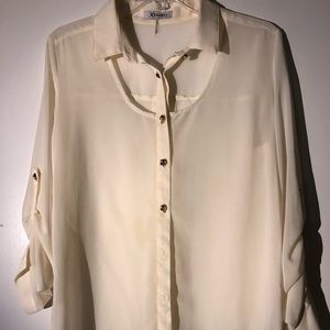 Cream Button Up Top